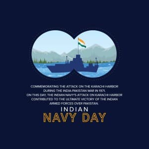 Indian Navy Day whatsapp status poster