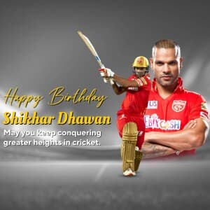 Shikhar Dhawan birthday poster