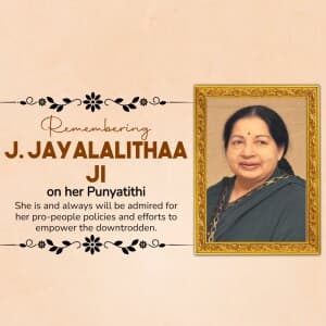 J. Jayalalithaa Punyatithi video