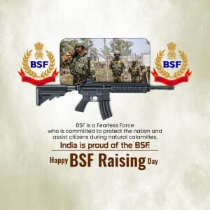 BSF Raising Day event advertisement