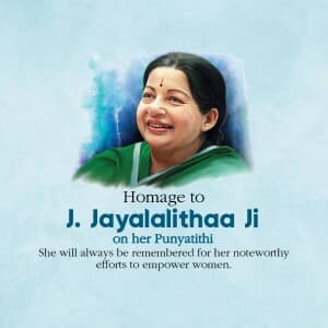 J. Jayalalithaa Punyatithi image