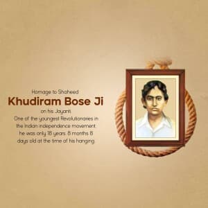 Khudiram Bose Jayanti image