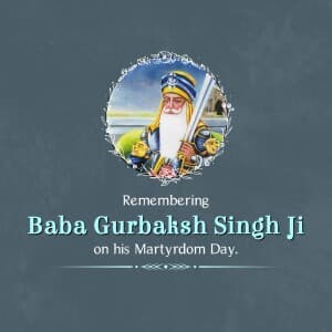 Baba Gurbaksh Singh Martyrdom Day illustration