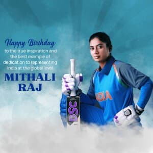 Mithali Raj Birthday banner