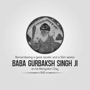 Baba Gurbaksh Singh Martyrdom Day poster