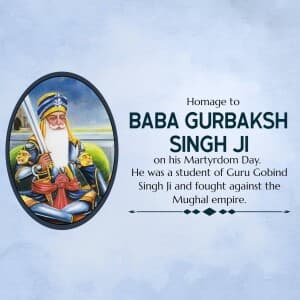 Baba Gurbaksh Singh Martyrdom Day event poster