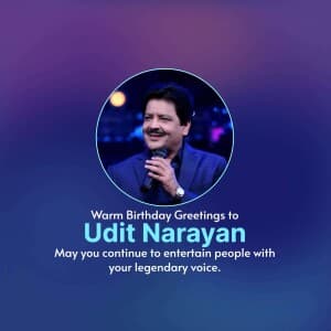 Udit Narayan Birthday event poster