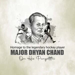 Major Dhyan Chand Punyatithi graphic