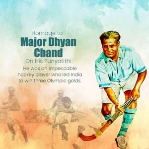 Major Dhyan Chand Punyatithi event poster