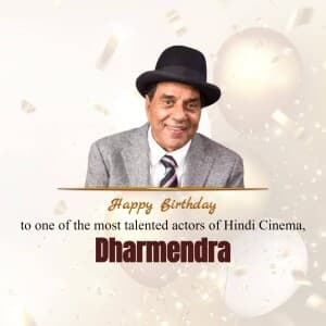 Dharmendra birthday event poster