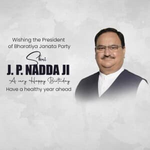 J. P. Nadda Birthday illustration