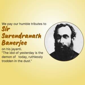 Surendranath Banerjee Jayanti poster