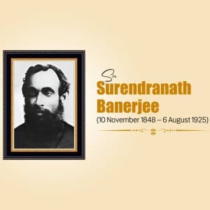 Surendranath Banerjee Jayanti illustration