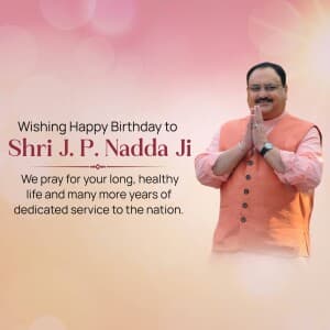 J. P. Nadda Birthday flyer