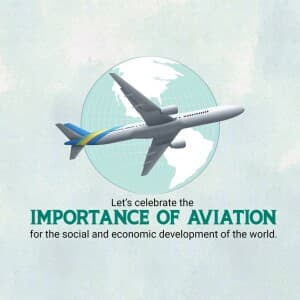 World Civil Aviation Day whatsapp status poster