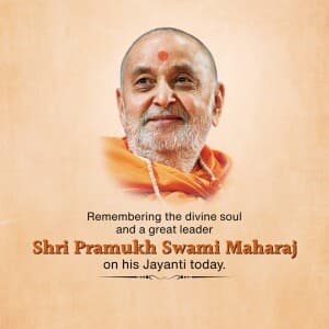 Pramukh Swami Maharaj Jayanti image