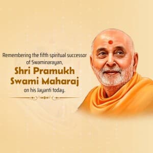 Pramukh Swami Maharaj Jayanti graphic