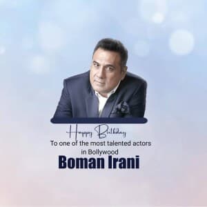 Boman Irani Birthday event poster