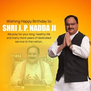 J. P. Nadda Birthday poster