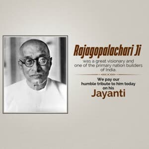 C. Rajagopalachari Jayanti whatsapp status poster