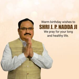 J. P. Nadda Birthday event poster