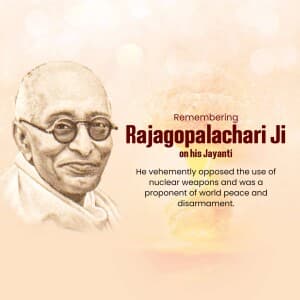 C. Rajagopalachari Jayanti creative image