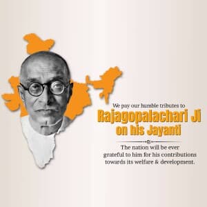 C. Rajagopalachari Jayanti marketing flyer