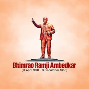 B R Ambedkar Punyatithi creative image