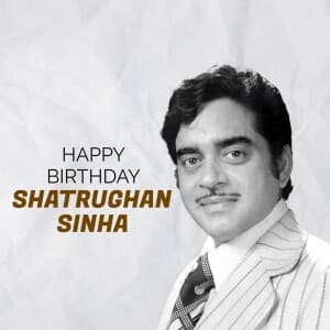 Shatrughan Sinha Birthday illustration