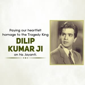 Dilip Kumar Jayanti illustration