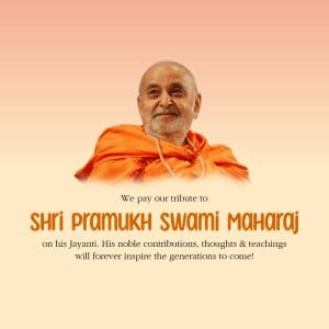 Pramukh Swami Maharaj Jayanti poster