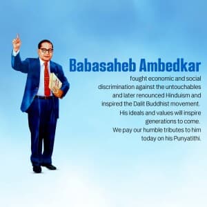 B R Ambedkar Punyatithi poster Maker