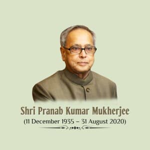 Pranab Mukherjee Jayanti illustration