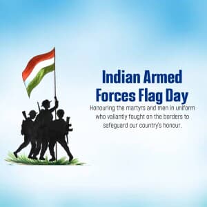 Armed Forces Flag Day poster Maker