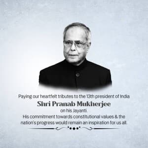 Pranab Mukherjee Jayanti graphic