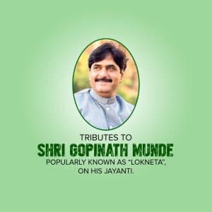 Gopinath Munde Jayanti banner