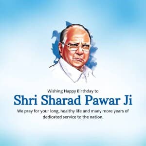 Sharad Pawar Birthday graphic