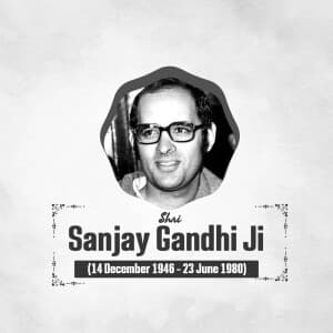 Sanjay Gandhi Jayanti post