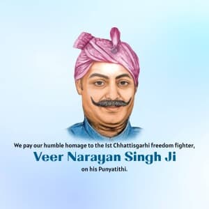 Veer Narayan Singh Punyatithi graphic