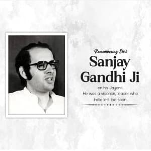 Sanjay Gandhi Jayanti banner