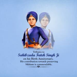 Sahibzada Fateh Singh Birth Anniversary banner