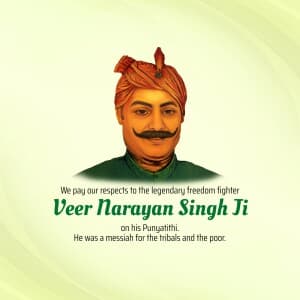 Veer Narayan Singh Punyatithi creative image