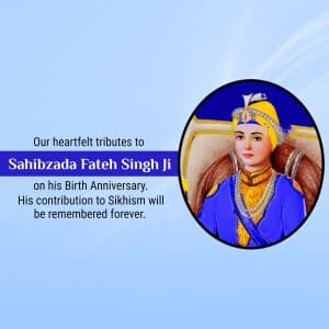 Sahibzada Fateh Singh Birth Anniversary post