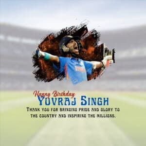 Yuvraj Singh Birthday graphic