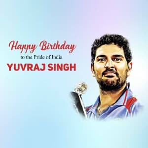 Yuvraj Singh Birthday flyer