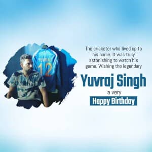 Yuvraj Singh Birthday banner