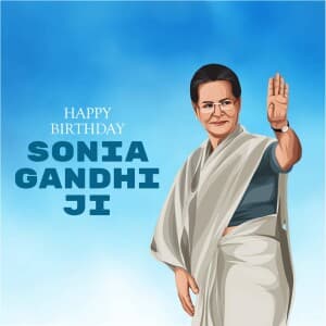 Sonia Gandhi  Birthday illustration