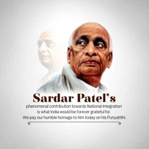 Sardar Patel Punyatithi graphic