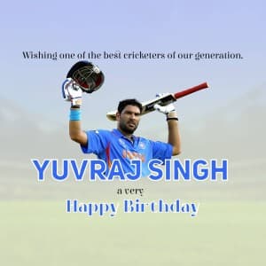 Yuvraj Singh Birthday poster