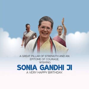 Sonia Gandhi  Birthday image